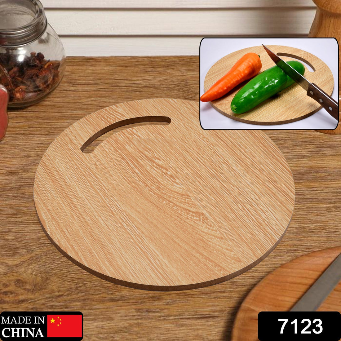 Wooden Round Chopping Board  For Chopping Fruit & Vegetable