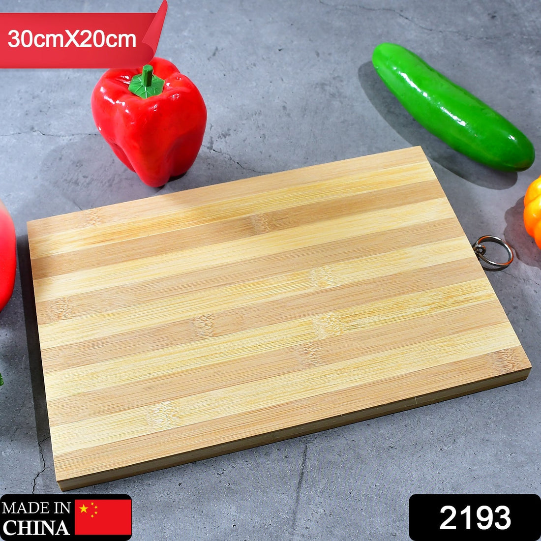 Natural Wood Chopping Cutting Board for Kitchen Vegetables, Fruits & Cheese, BPA Free.