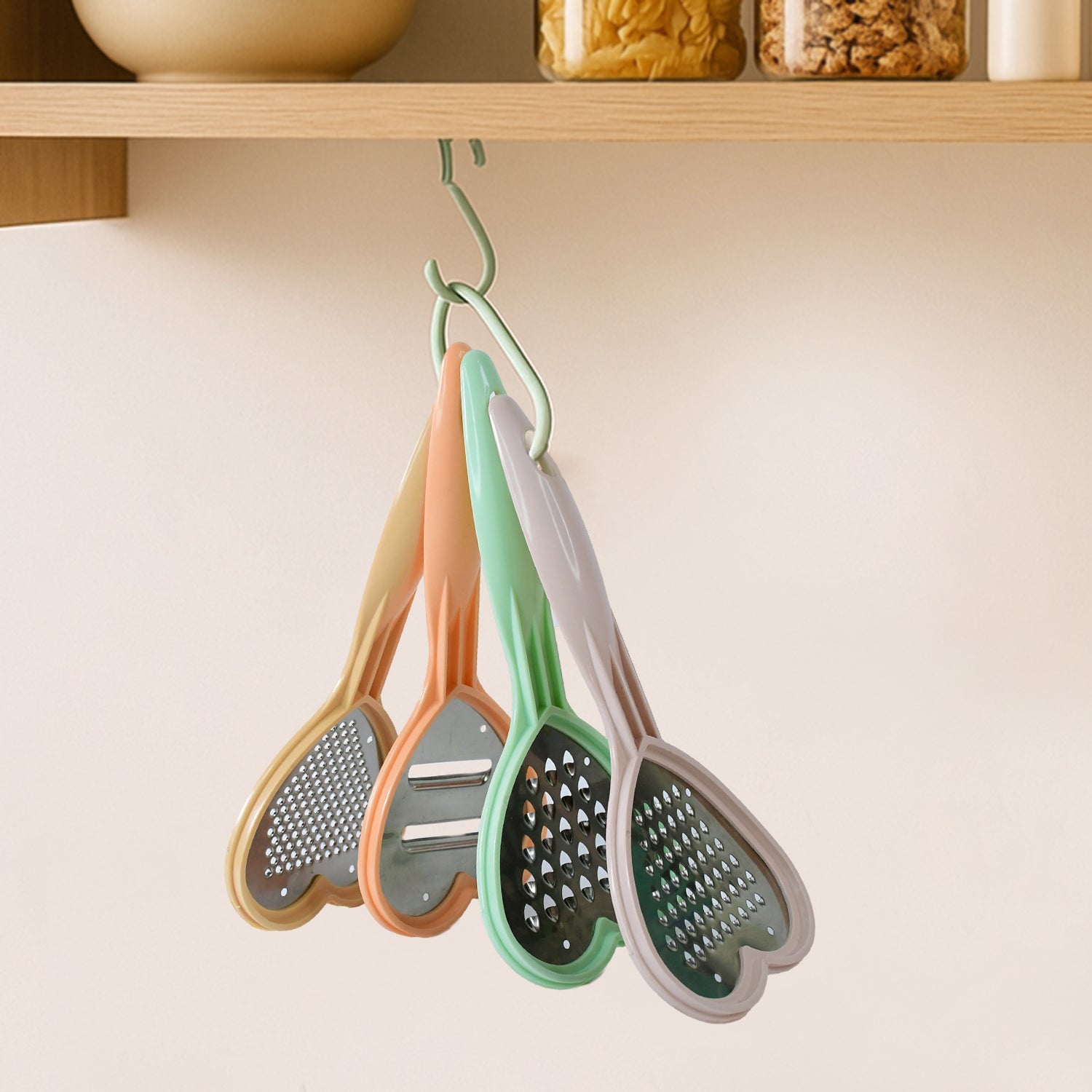 Heart Grater Set and Heart Grater Slicer Used Widely for Grating and Slicing of Fruits, Vegetables, Cheese Etc. Including All Kitchen Purposes.