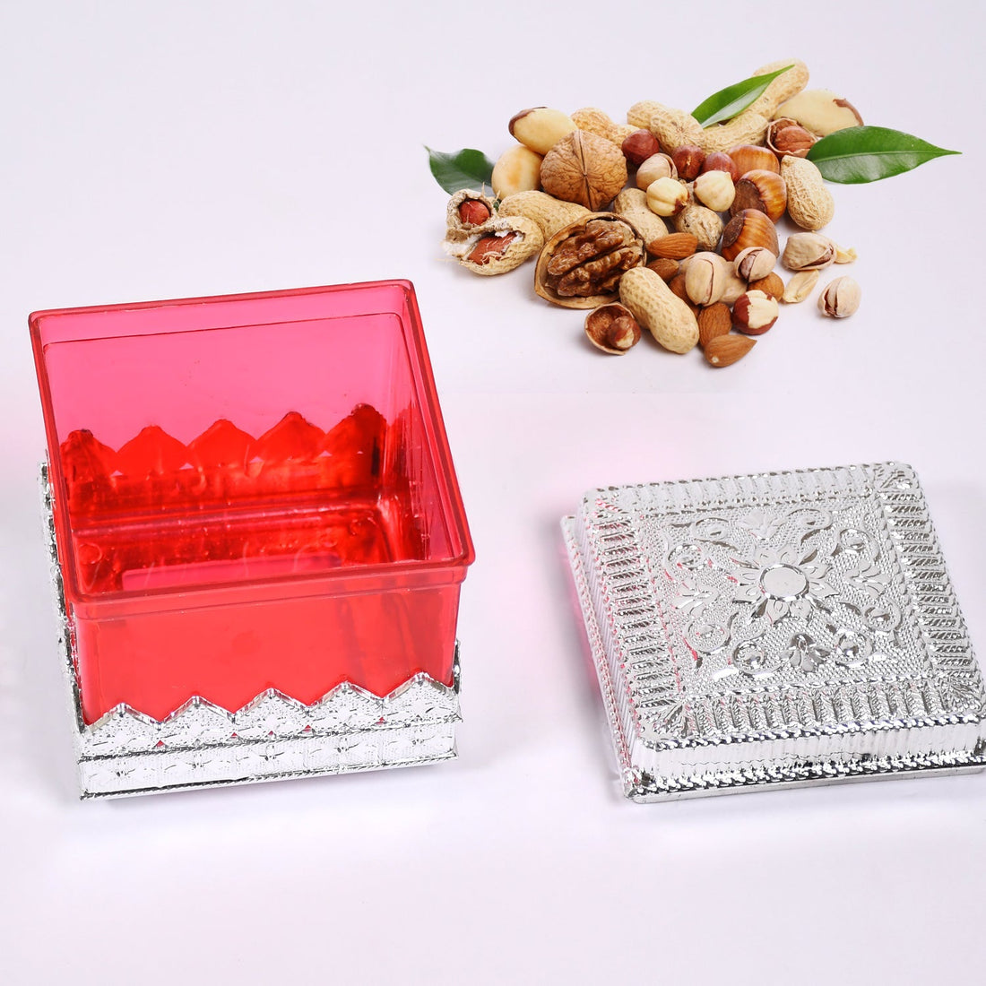 Ruby Dry fruit Storage Container - Attractive Design Box for Home & Kitchen