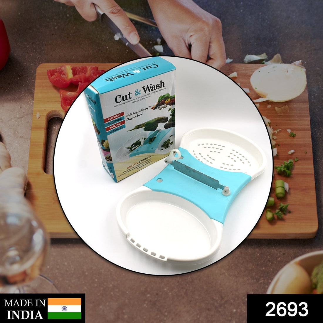 Adjustable Cut N Wash used in all kinds of household and kitchen purposes for cutting and washing simultaneously of vegetables and fruits etc.