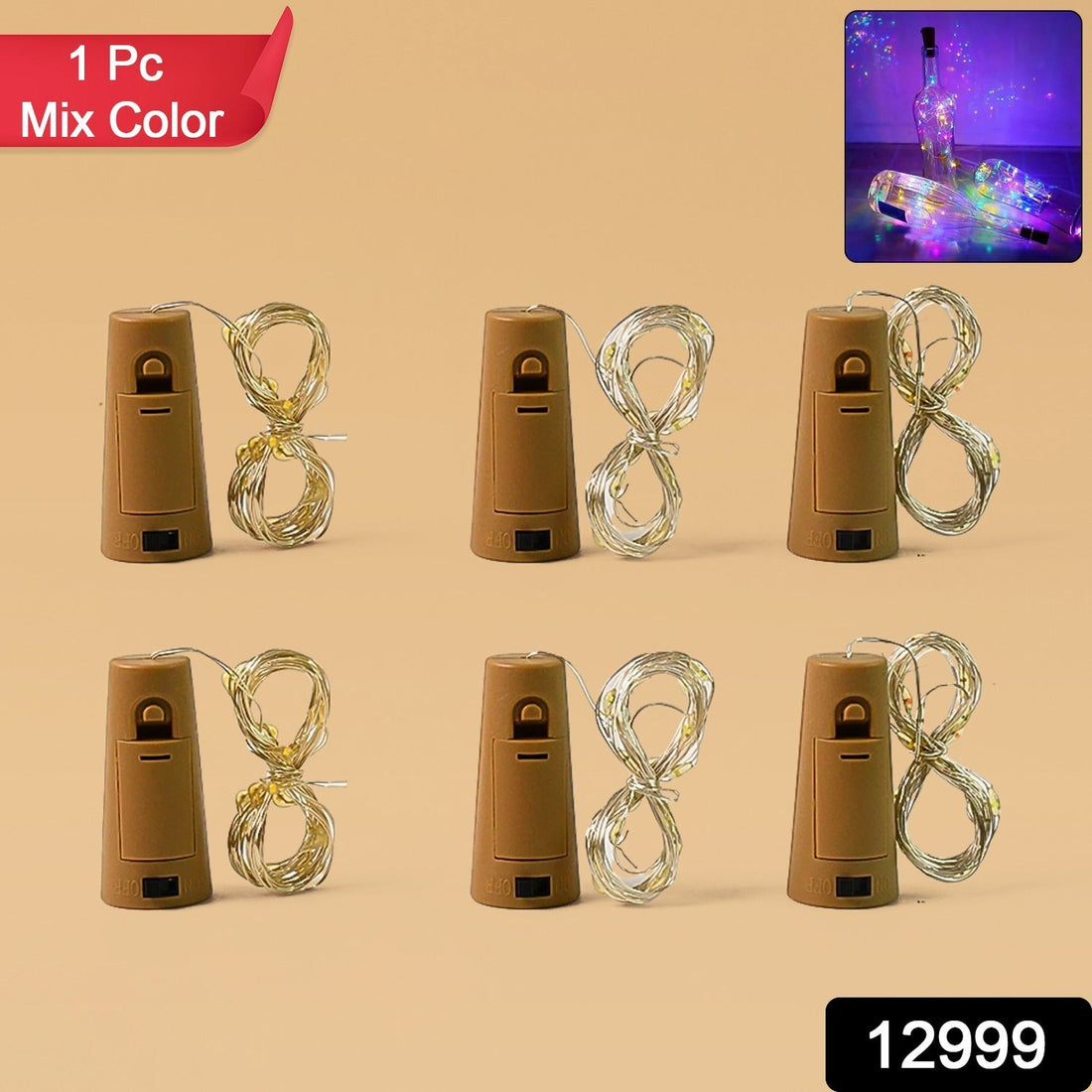 Cork-Shaped LED Bottle String Fairy Lights (1 Pc)