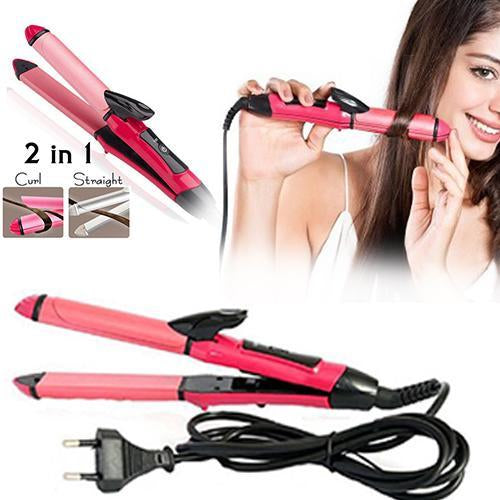 2 in 1 Hair Straightener and Curler Machine For Women | Curl & Straight Hair Iron, Hair accessories