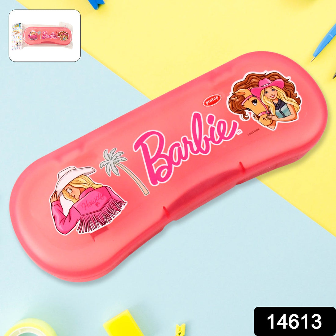 Cute Cartoon Printed Plastic Compass Box for Kids (1 Pc)