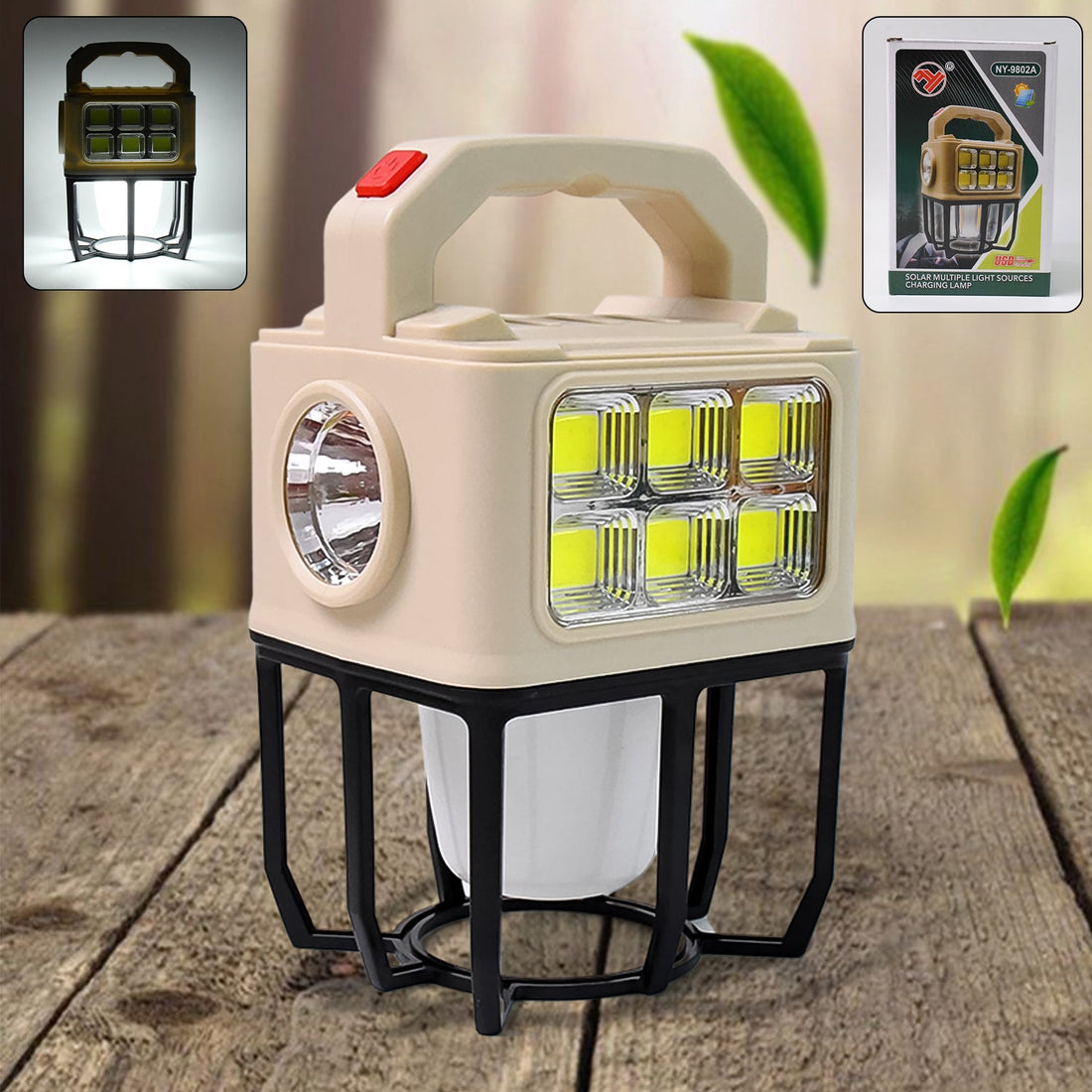 Solar Portable Camping Lantern 3 Light Modes Camping Lantern