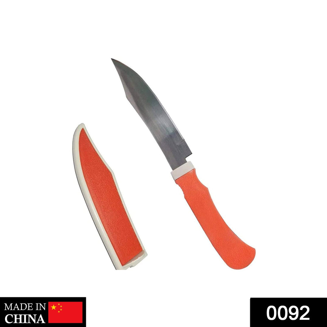 Sharp small knife with safety cover.