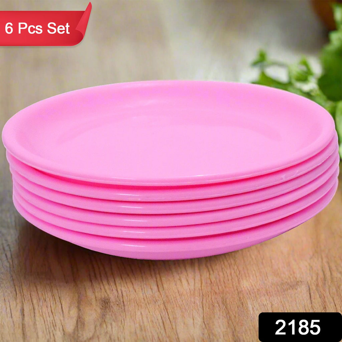 Set of six round mini soup plates with a simple design.