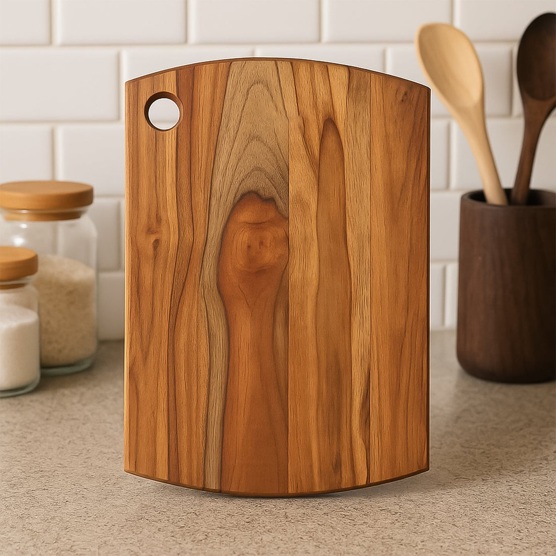 Supermom Premium Teak Wood Chopping Board for Kitchen (1 Pc)