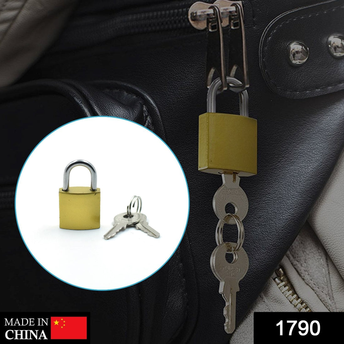 Side view of imitation copper lock