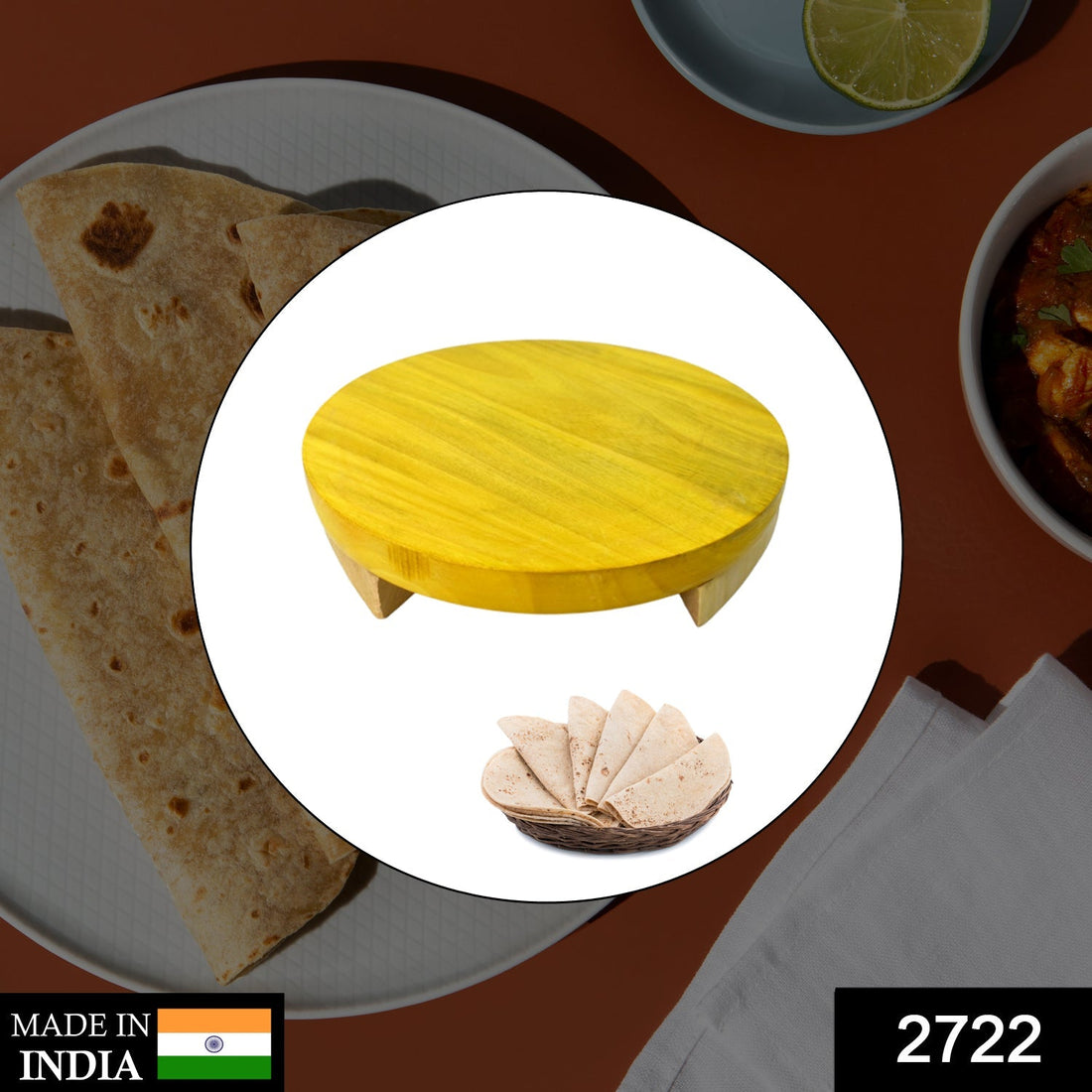 Round roti maker for making tortillas and parathas