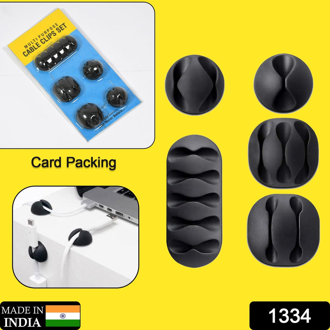 Multi-Purpose Cable Clips and Wire Organizer for Desk and Table