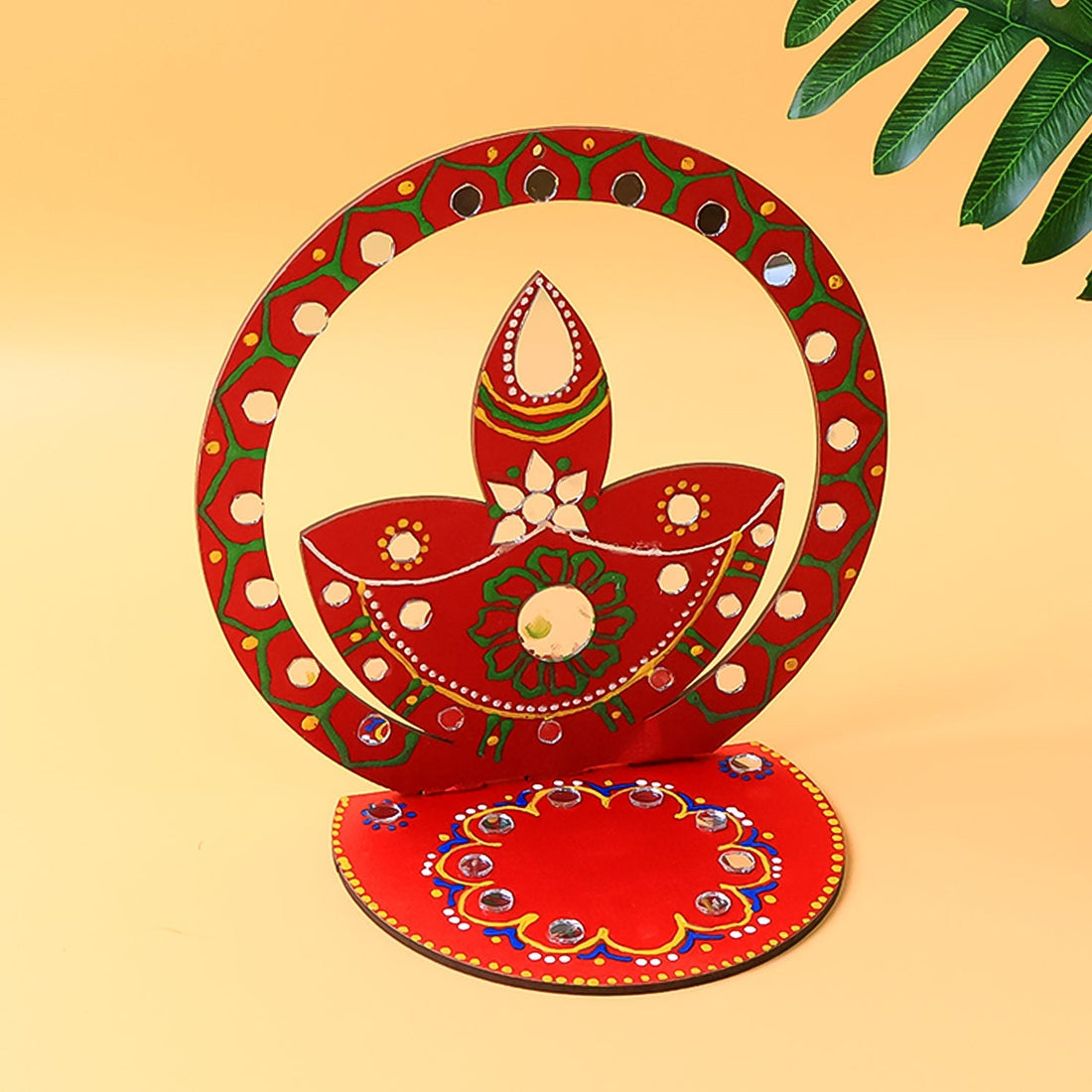 Handcrafted Wooden Decorative Diya Stand (1 Pc)