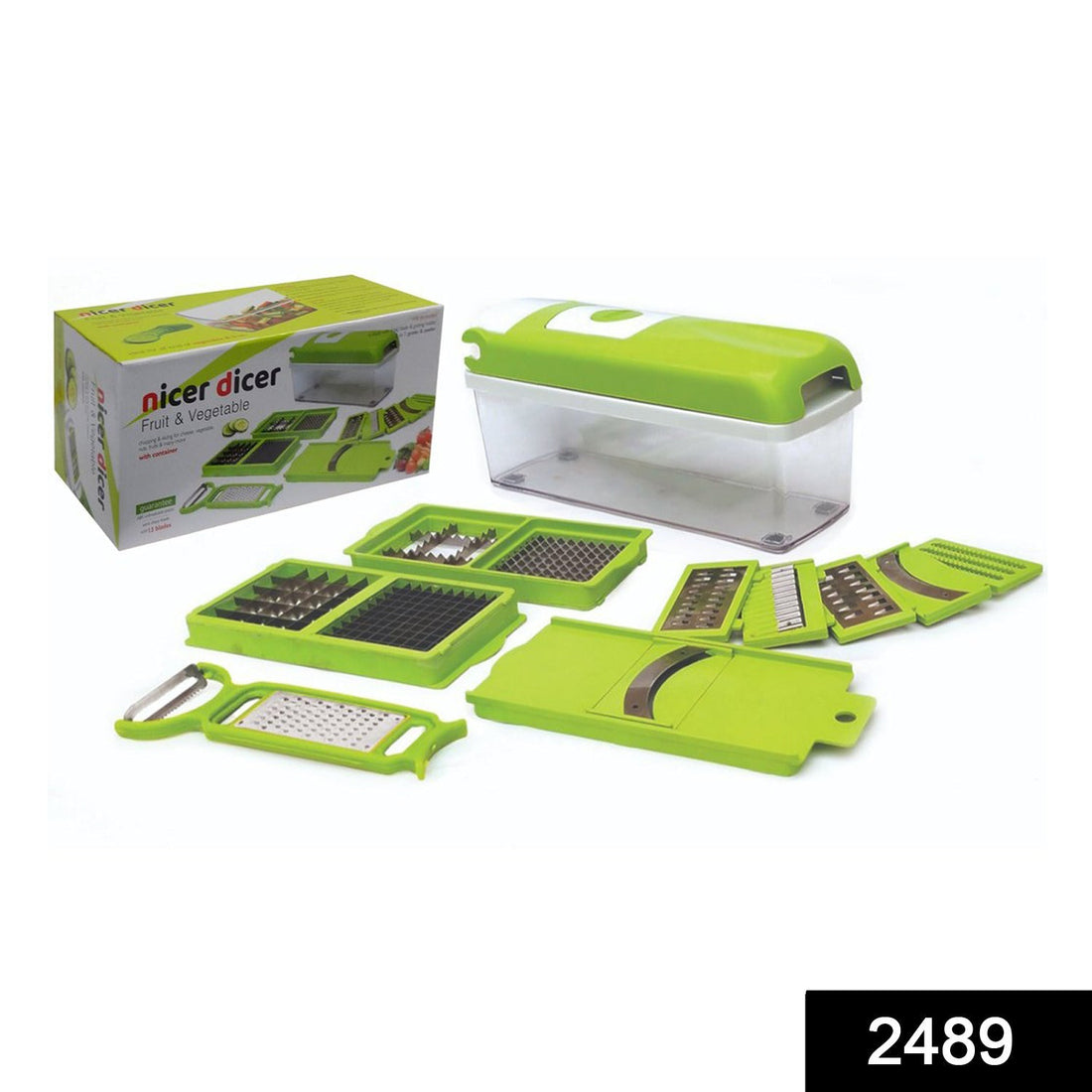 Plastic 13-in-1 manual vegetable grater and slicer