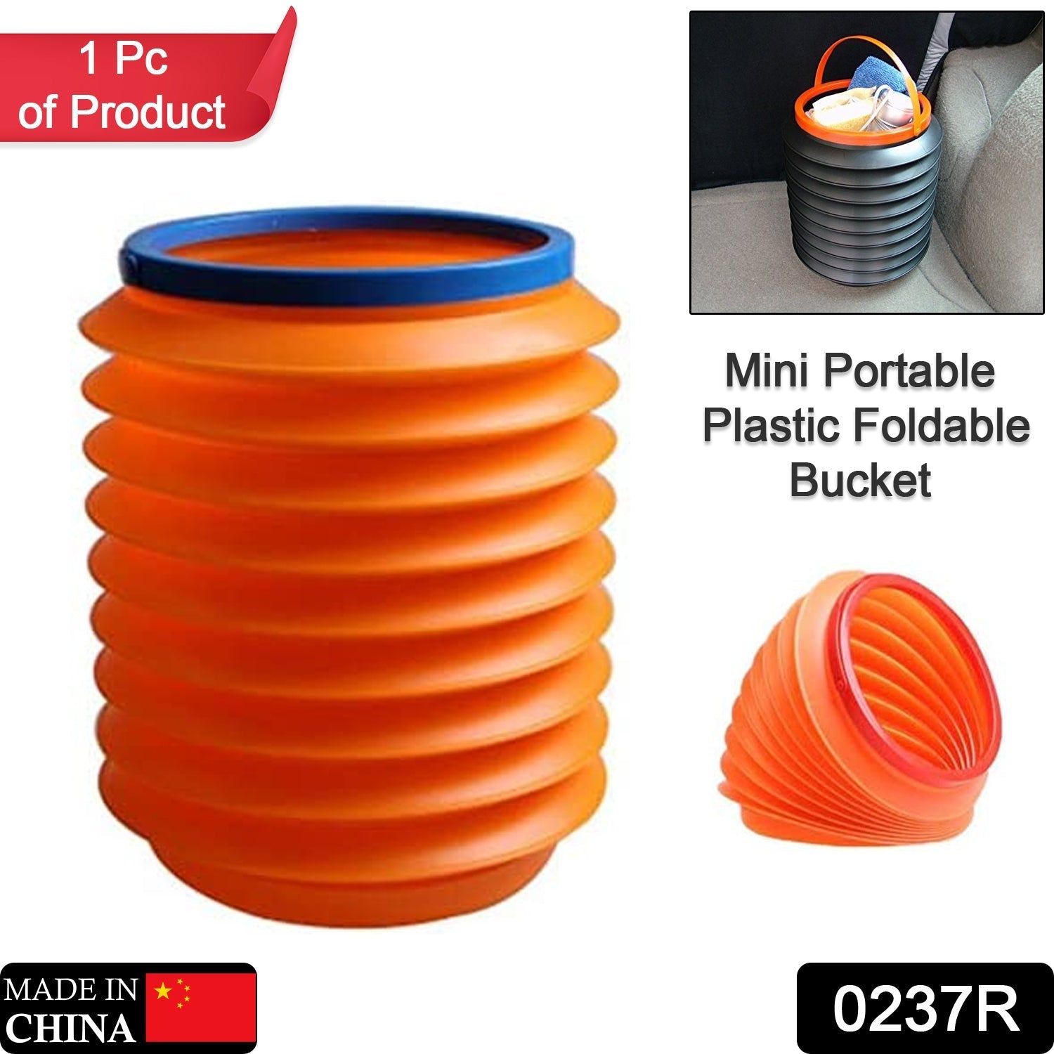 Foldable Storage Bucket – Water Container & Dustbin for Home, Car, Kitchen