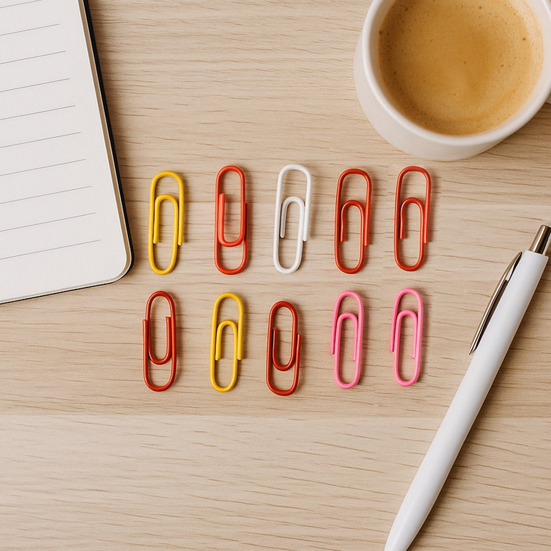 Vinyl-Coated Paper Clips - (10 Pc / Set)