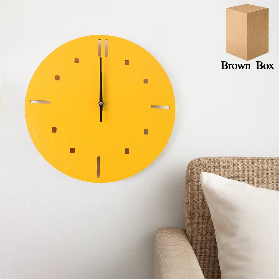 Modern Round Wall Clock Stylish and Silent Non-Ticking Decorative Timepiece (1 Pc)