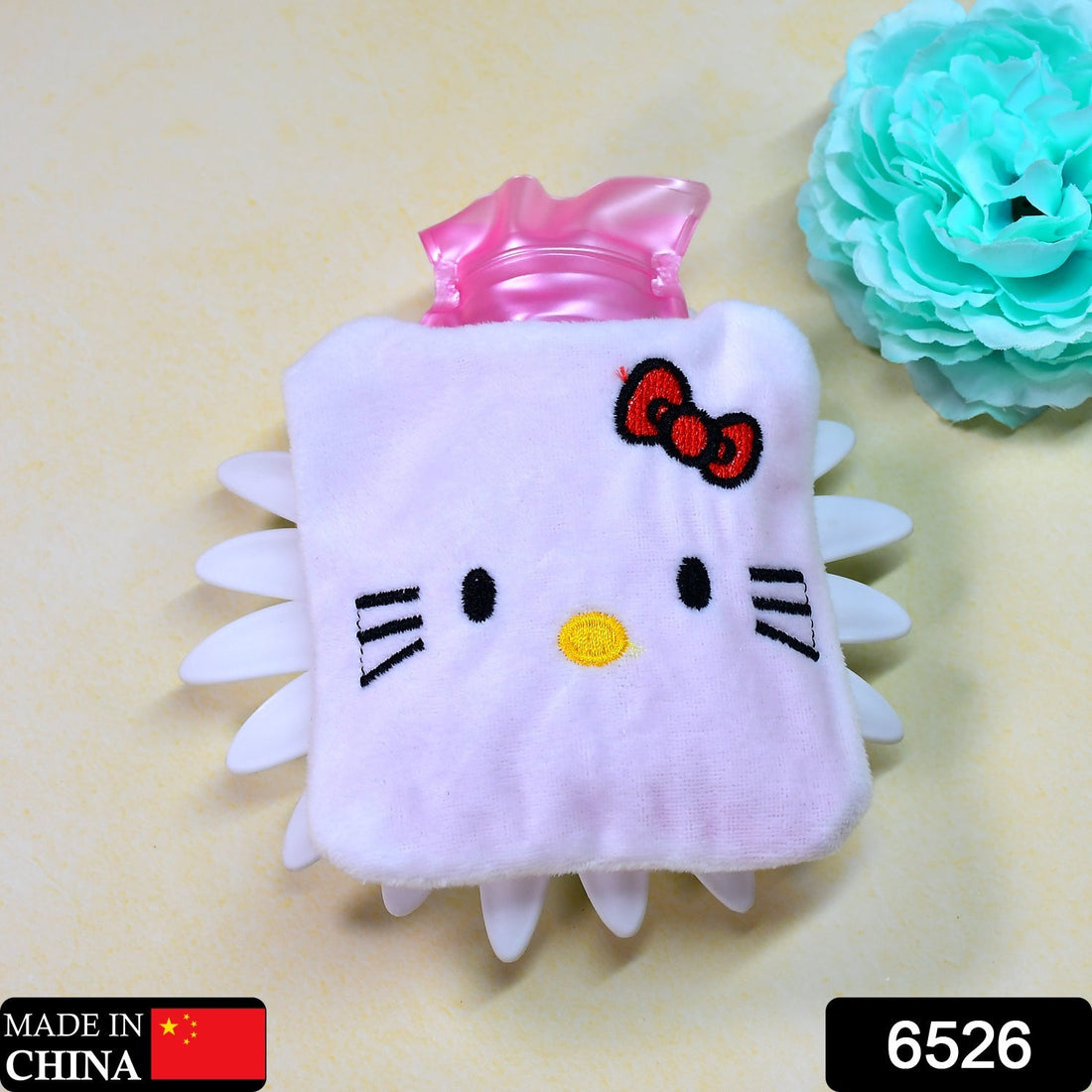 White Hello Kitty hot water bag for pain relief