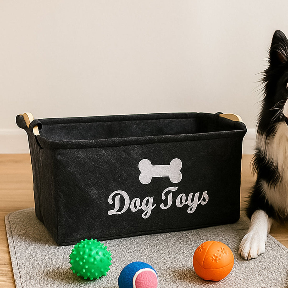 Pet Toy Storage Basket - ( 39 × 29 × 17 cm / 1 Pc)