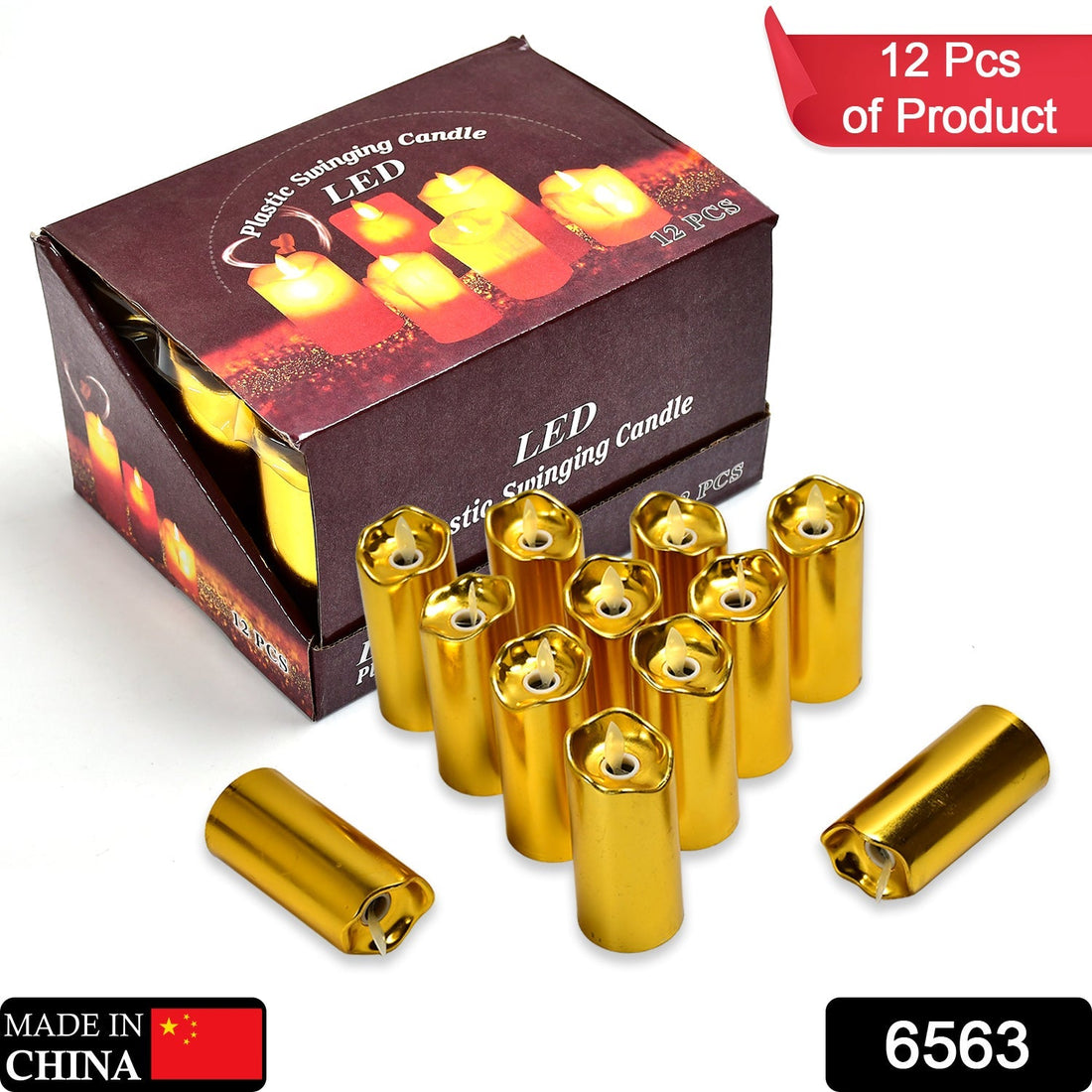 Big Swinging Candle 12pcs For Wedding Decoration And Birthday Party, Diwali