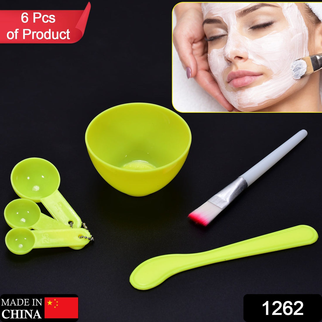 Facial Mask Bowl Set for Girls (6-Pcs)