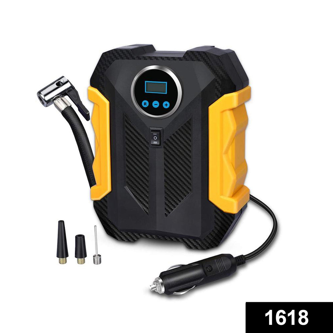 Portable electric air compressor pump for car and bike tyres.