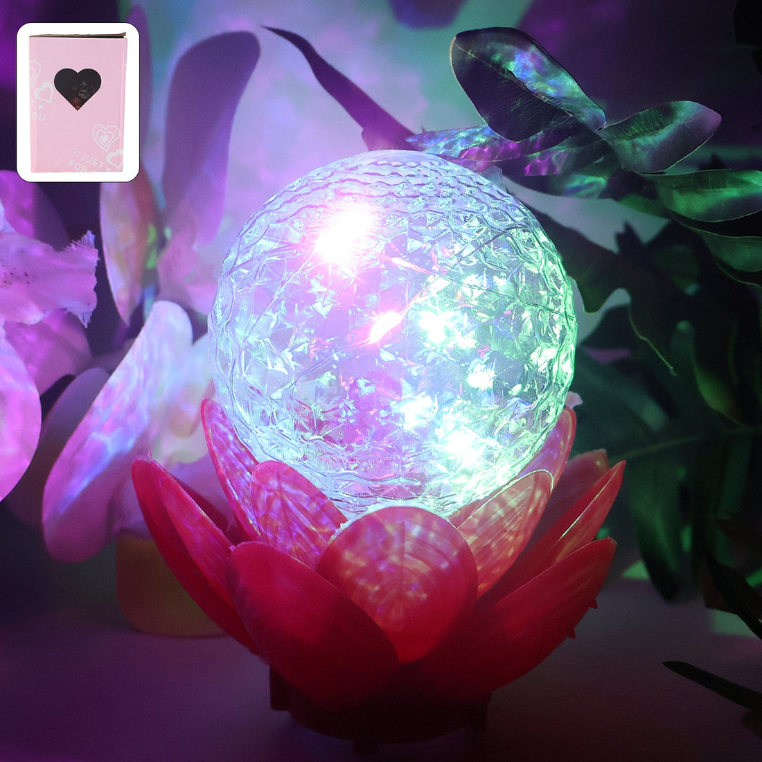 Crystal Ball Lotus LED Decorative Light (1 Pc)