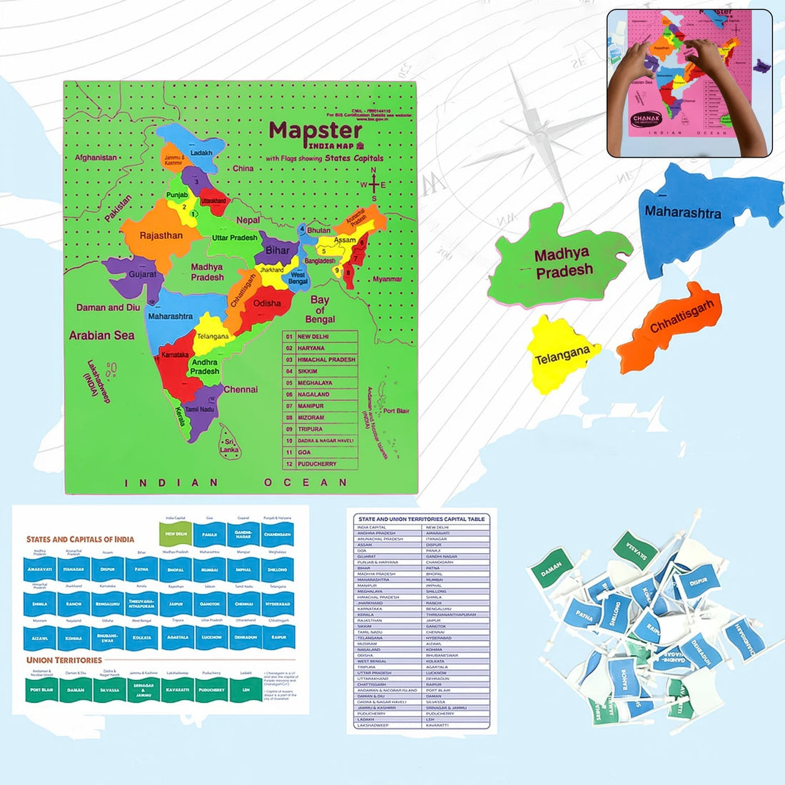 Aditi Mapster India Map EVA Foam Puzzle Set