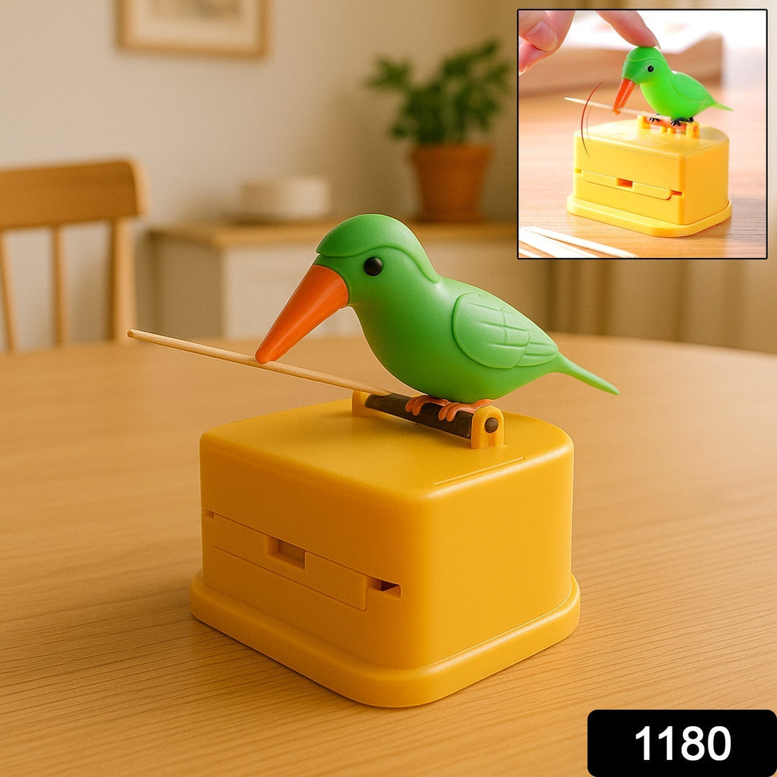 Portable Automatic Bird Toothpick Storage Box