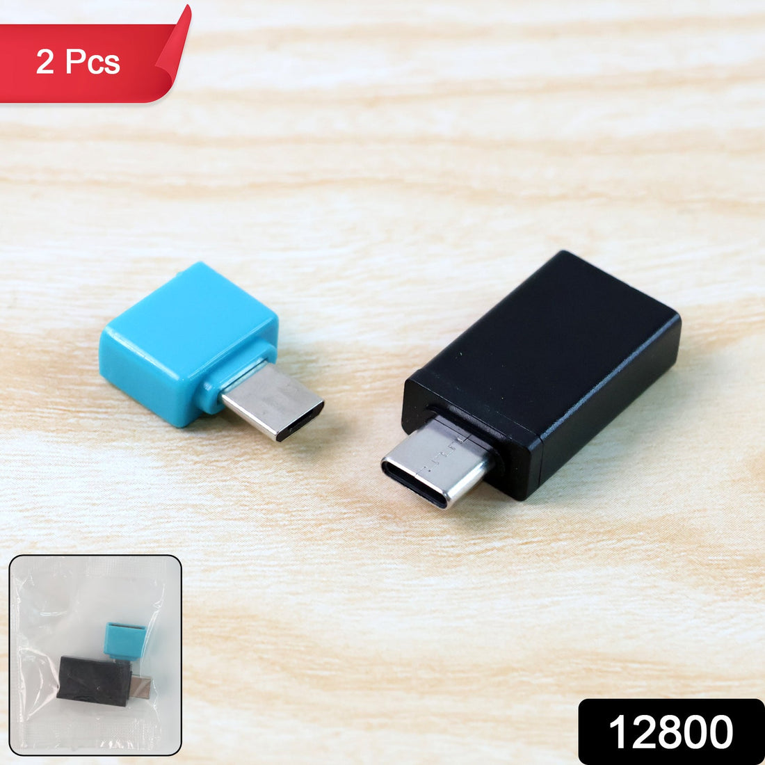 USB Micro & Type-C  to USB-A OTG Adapter - (2 Pc / Set)