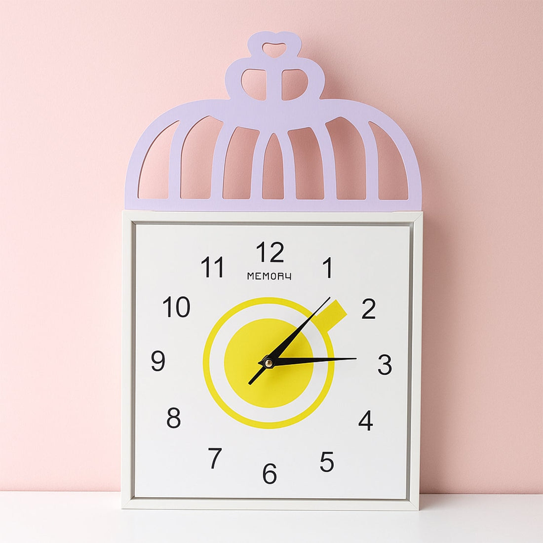 Decorative Square Wall Clock Battery Operated – 1 Pc