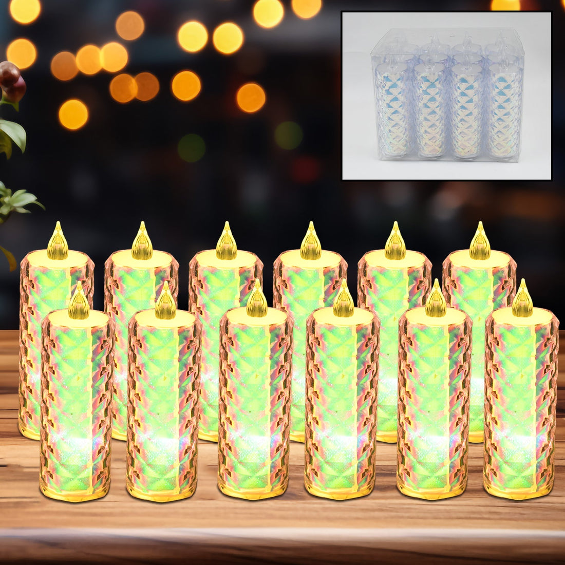 Festive Lighting for Any Occasion: 12 Pack LED Tealight Candles, Diwali