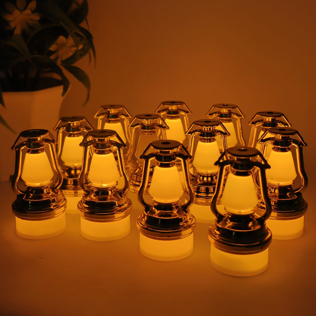 Decorative Vintage Lantern Style Flameless LED Candles (12 Pc)