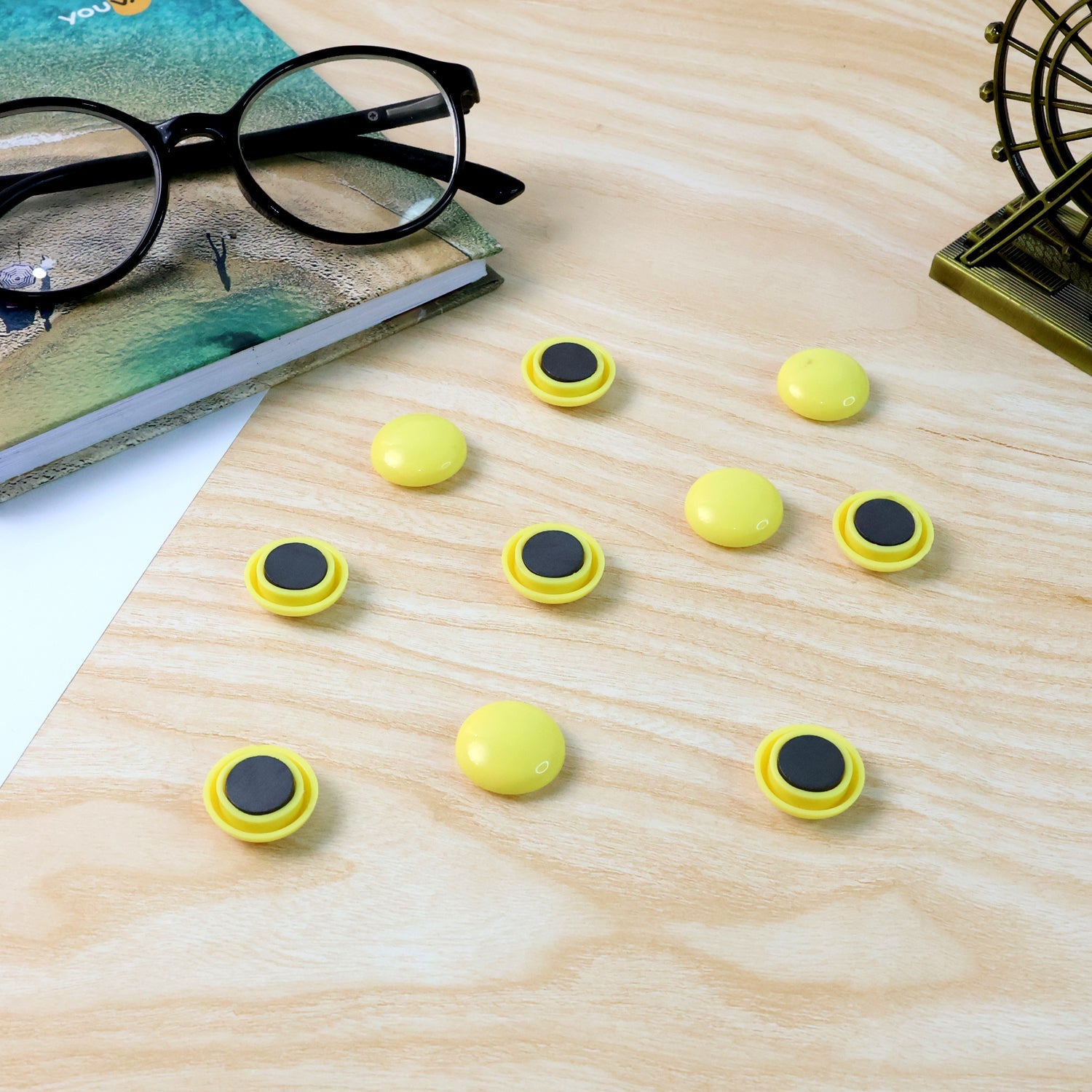 Strong Round Fridge / Whiteboard Magnet - (10 Pc Set)