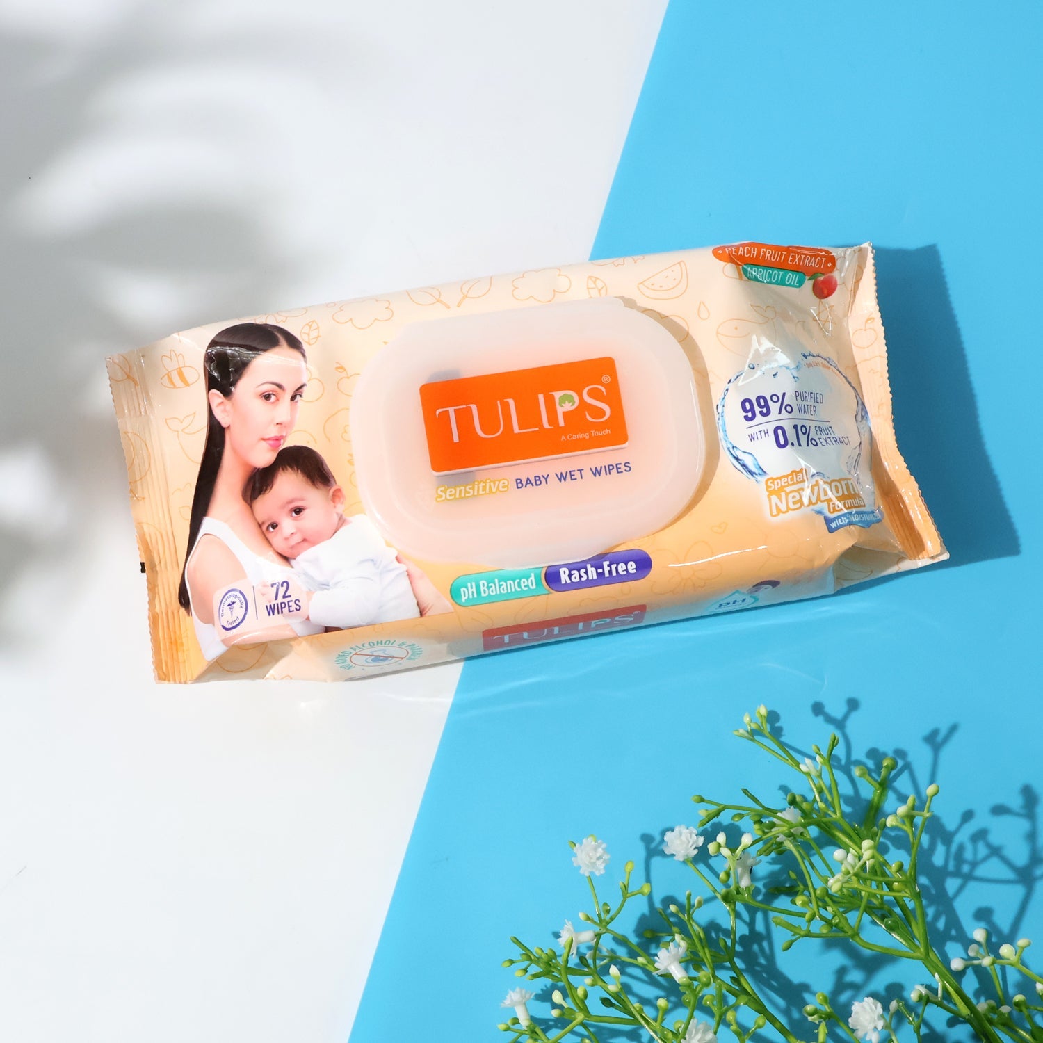 Tulips Sensitive Baby Wet Wipes (1 Set)