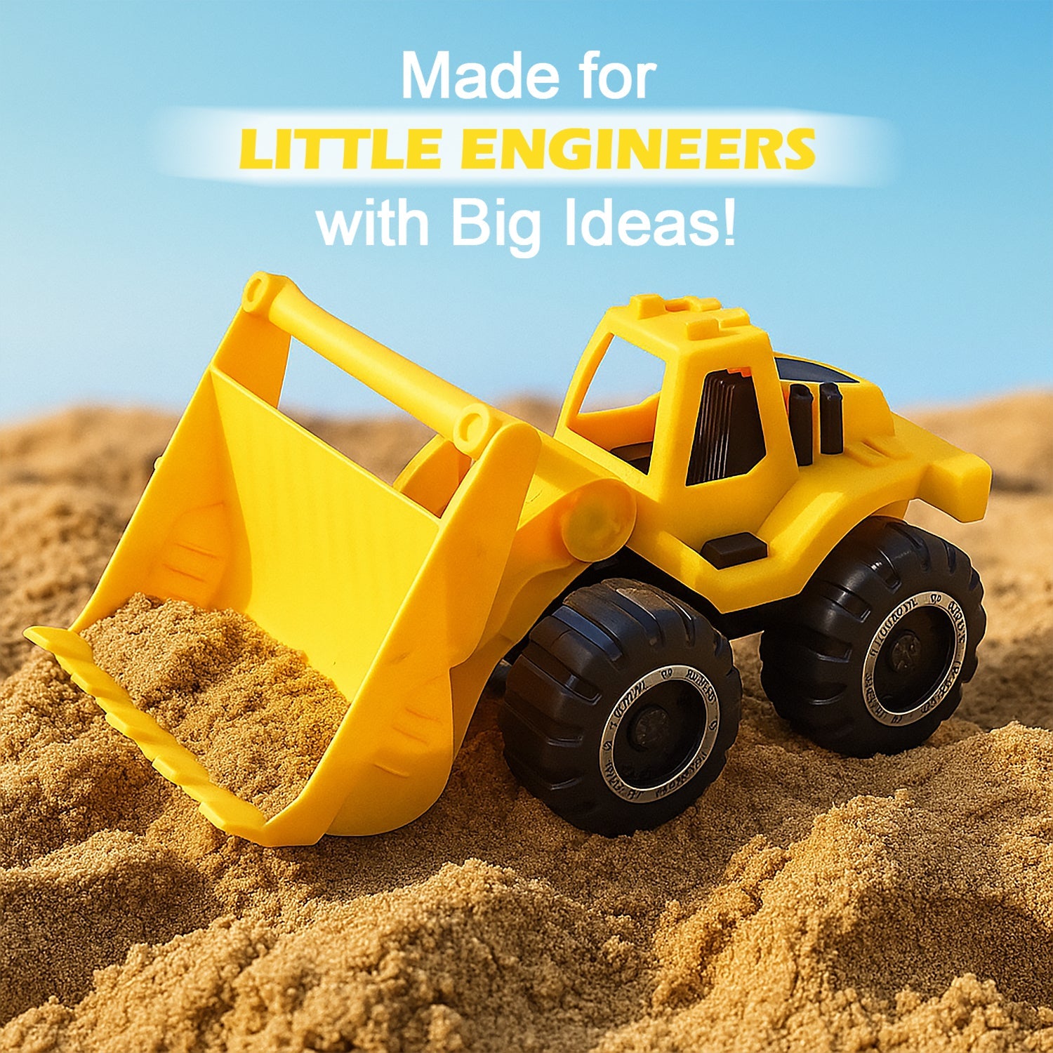 Funwoods Friction-Powered Front Loader / Bulldozer Toy - (1 Pc)