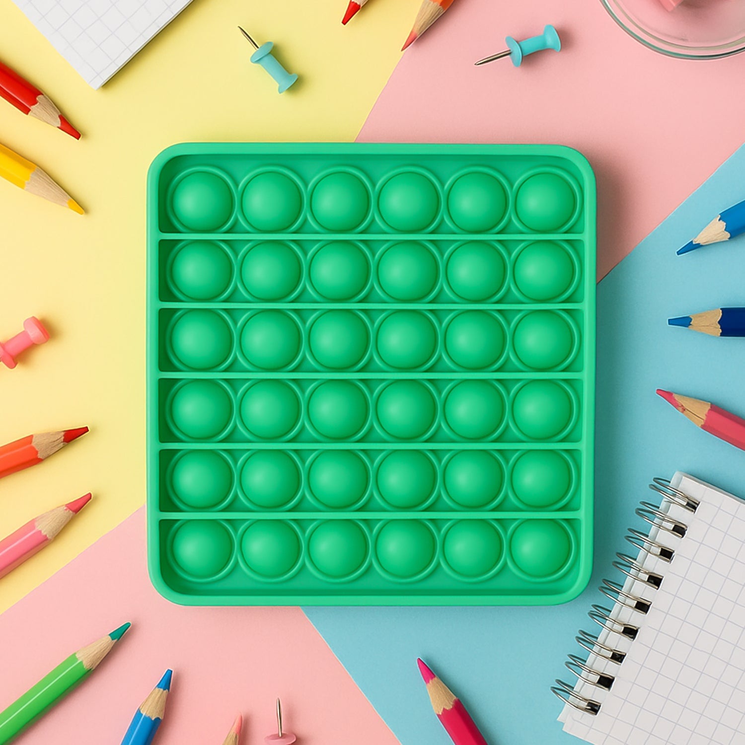 Premium Square Shape Silicone Pop It Fidget Toy (1 Pc)