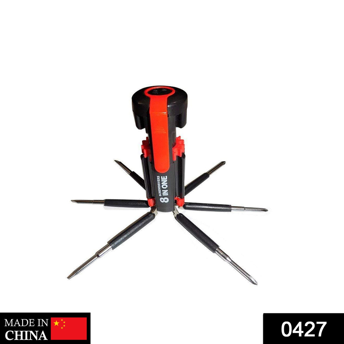 8 in 1 screwdriver kit with LED torch