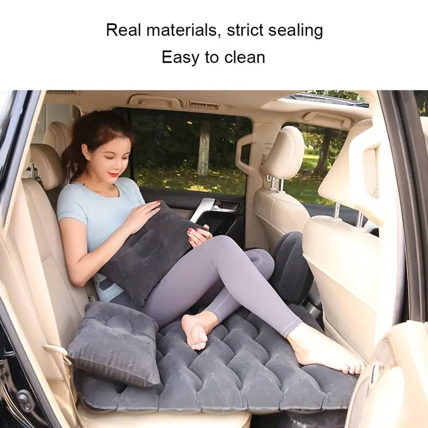 Portable Car Backseat Inflatable Air Mattress Bed (1 Pc)