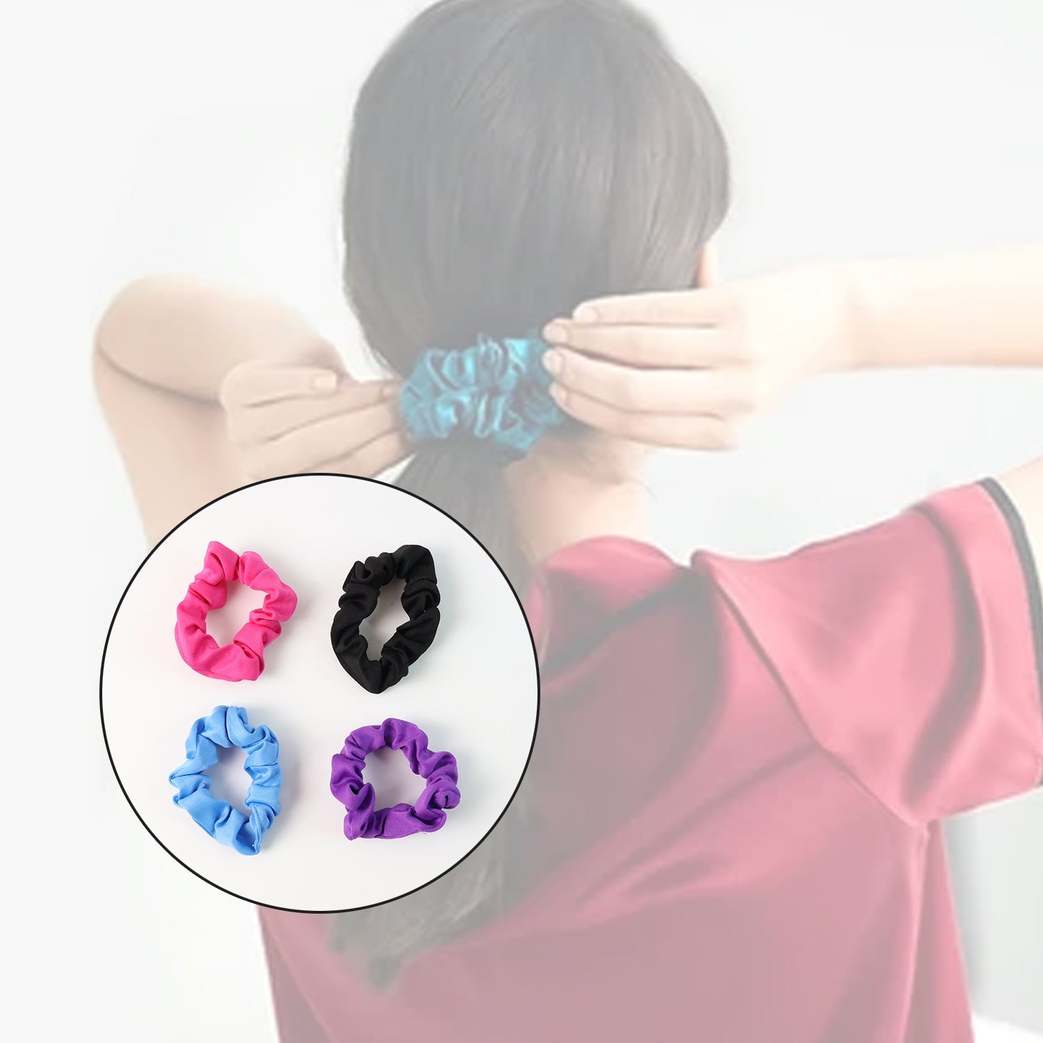 Soft Elastic Hair Scrunchies - (Set)