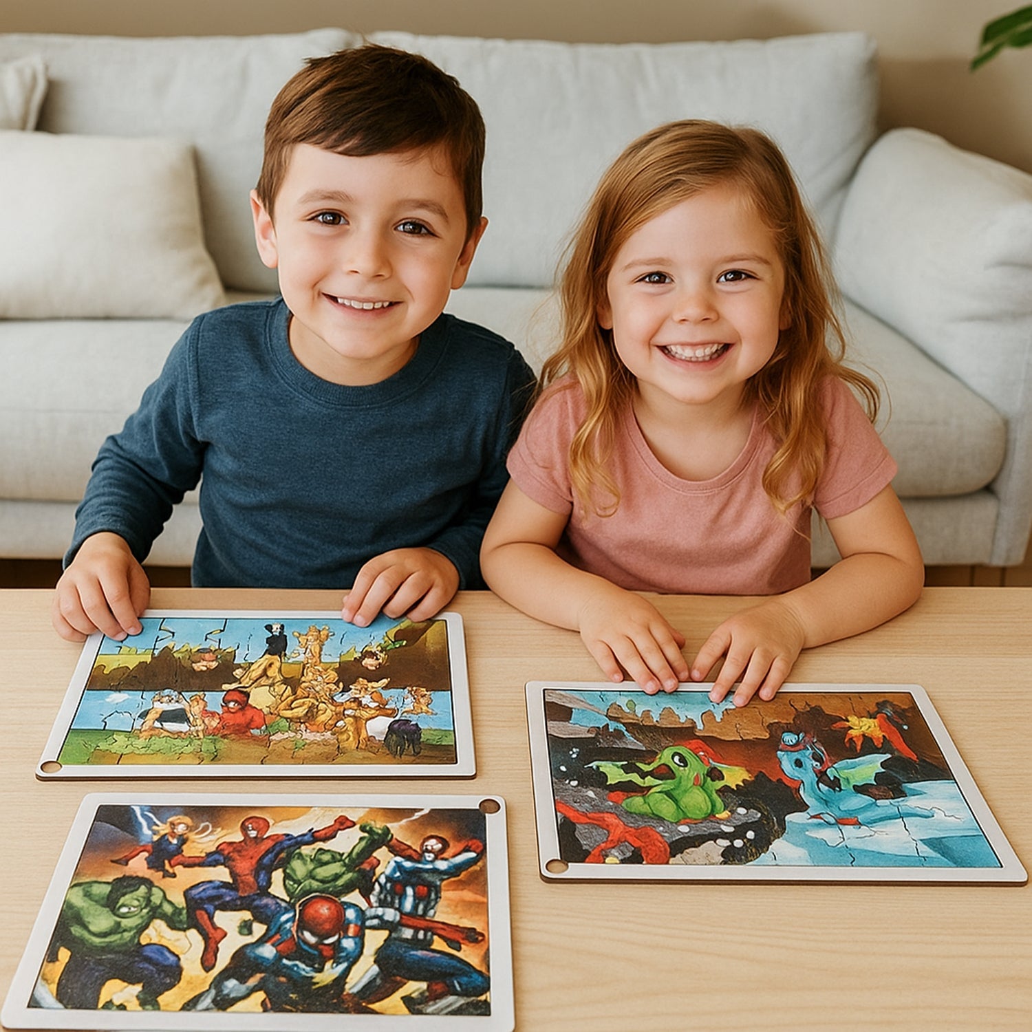 Educational Wooden Jigsaw Puzzle Board - (Mix Design / 1 Pc)