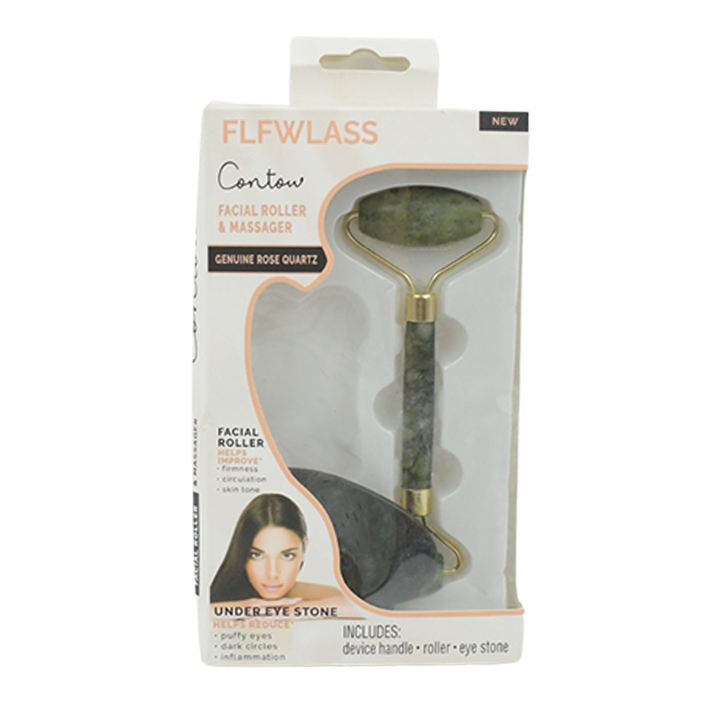 Jade Roller & Gua Sha Set – Natural Face Massager for Anti-Aging, Glowing Skin & Face Shaping (1 Pc)