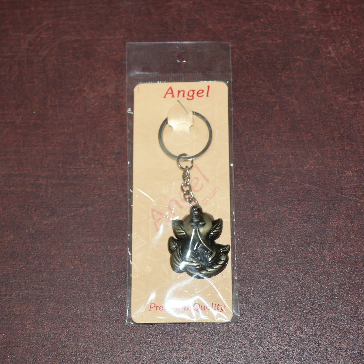 Ganesh Face Antique Black Metal Keychain (1 Pc)