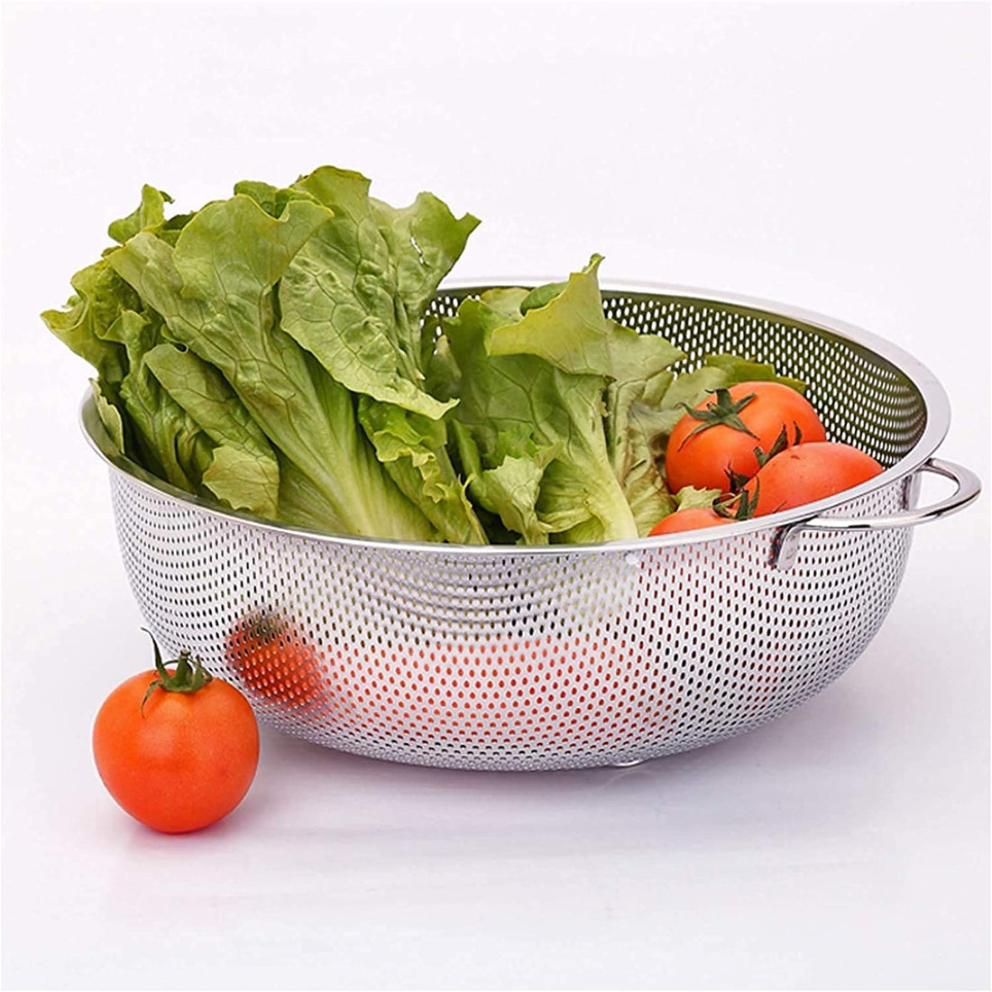 Collapsible bowl strainer for kitchen use.