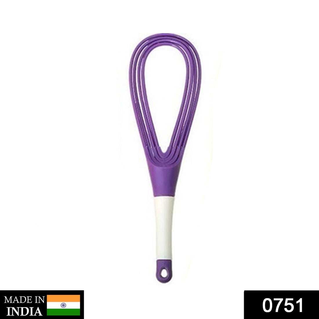 Efficient balloon whisk made from plastic for milk, coffee, eggs, and juices.