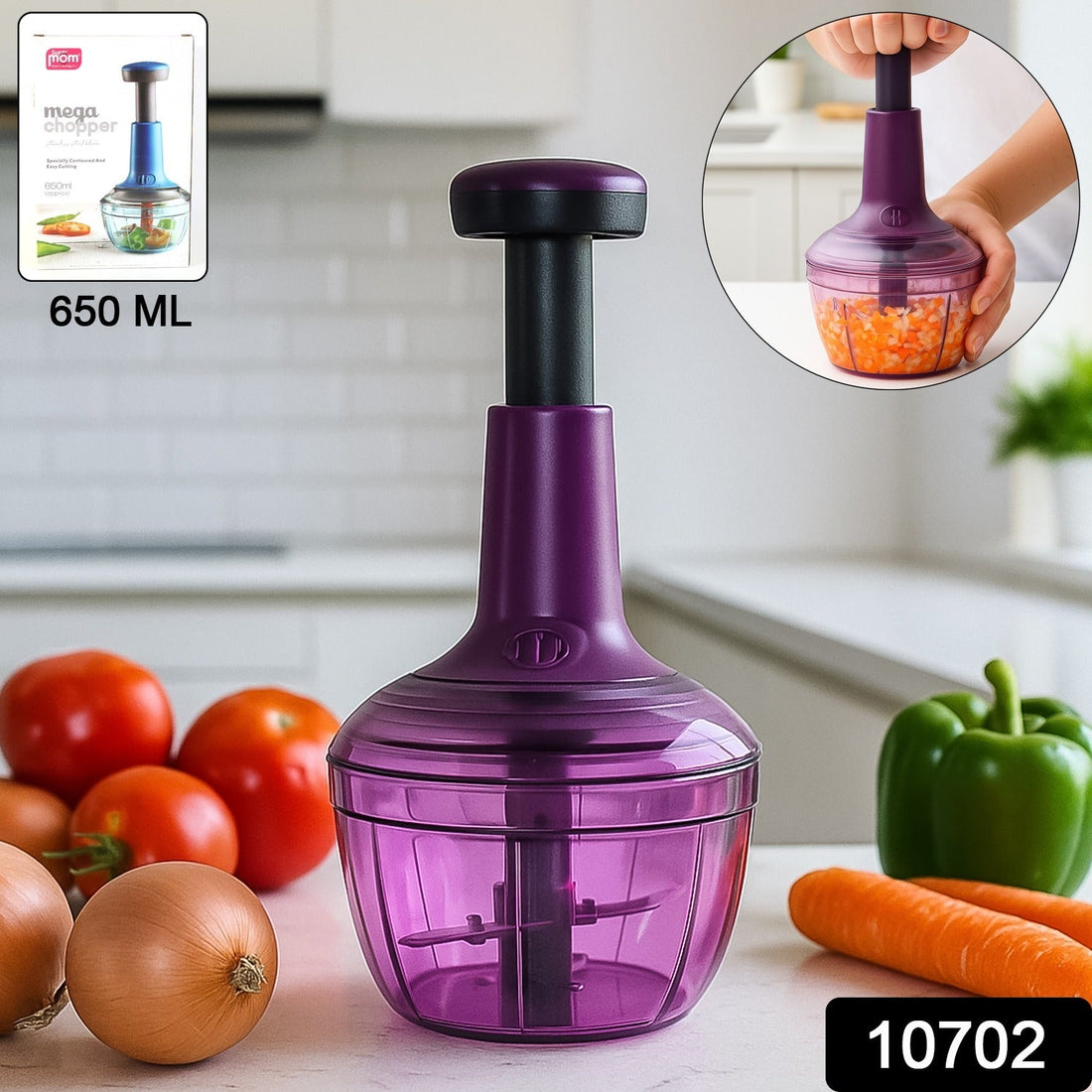 Supermom Manual Push Vegetable Chopper 650 ml - (1 Pc)
