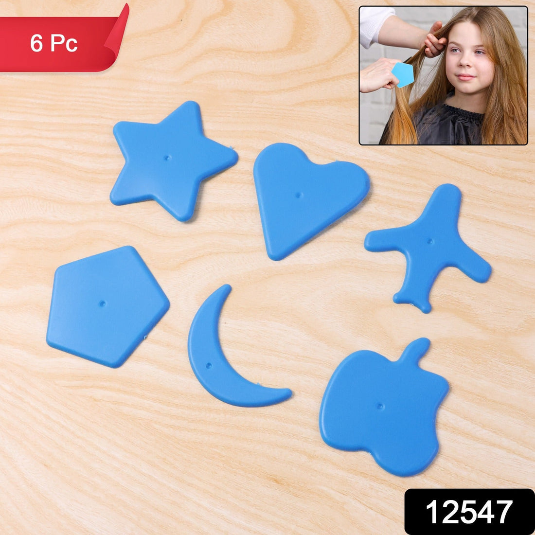 Haircut Design Stencil Set – 6-in-1 Safe Hair Trimmer Molds