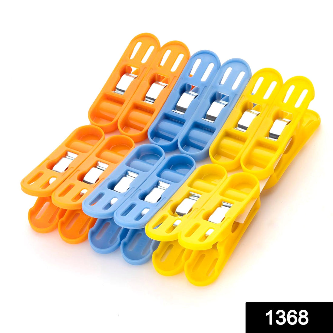 Multicolor non-slip plastic clips for secure cloth drying.