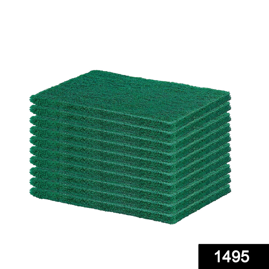 Green scrub pads for kitchen and tile cleaning, multi-use