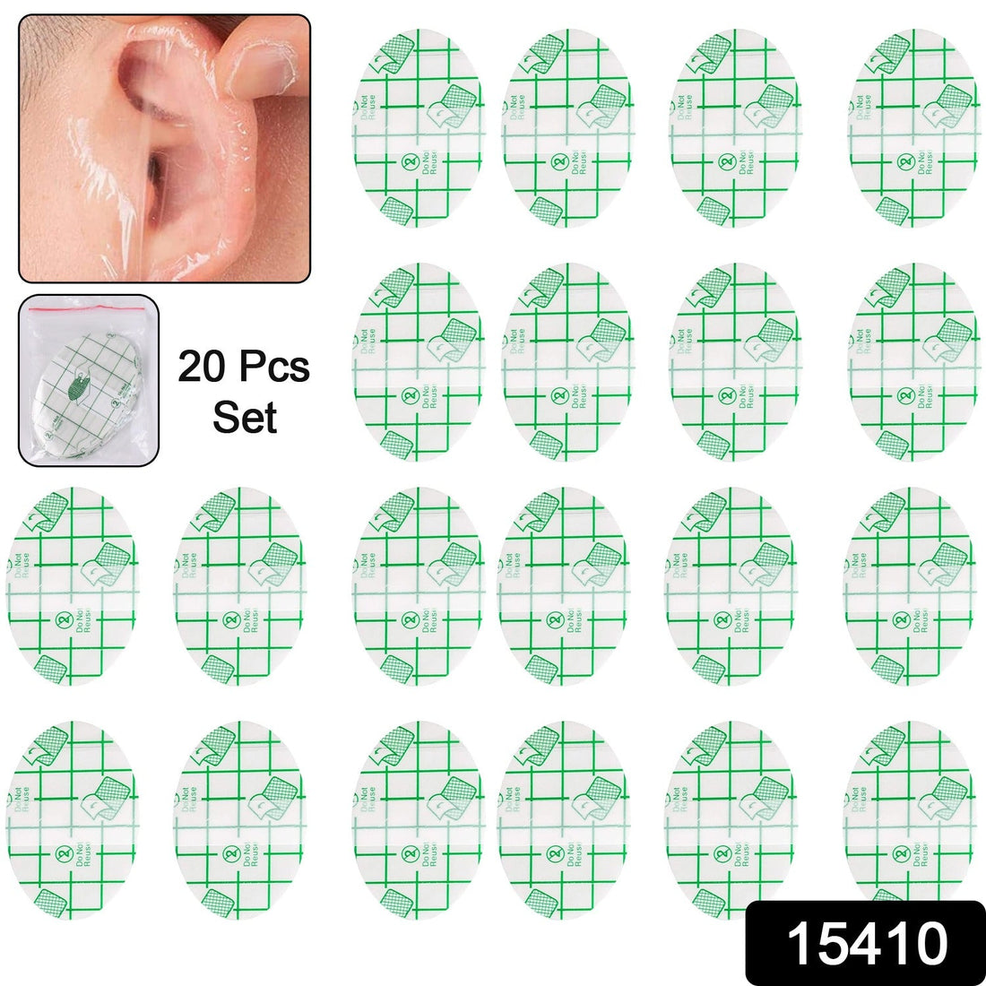 Baby Waterproof Ear Stickers, Heel Invisible Foot Sticker 