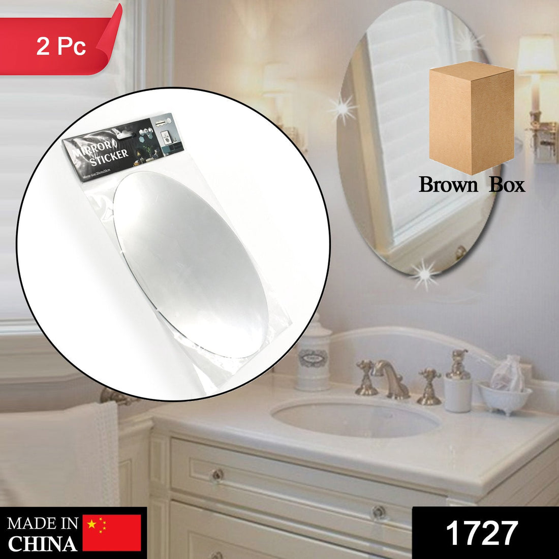 Self-adhesive mirror panels for bathroom decor